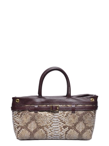 Isabella Rhea Burgundy Cowhide Leather Bag