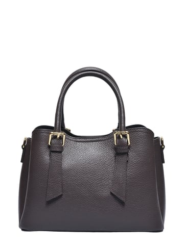 Roberta M Two-Tone Cowhide Leather Bag