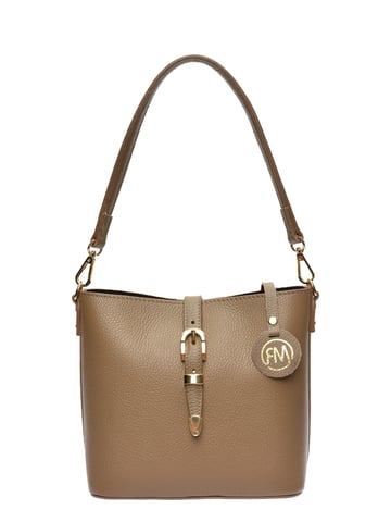 Roberta M Beige Cow Leather Bag