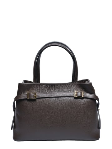 Roberta M Two-Tone Cowhide Leather Bag