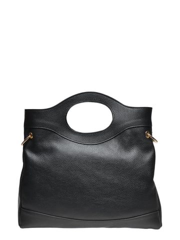 Anna Luchini Black Cowhide Leather Bag