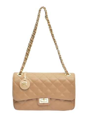 Isabella Rhea Beige Cowhide Leather Bag