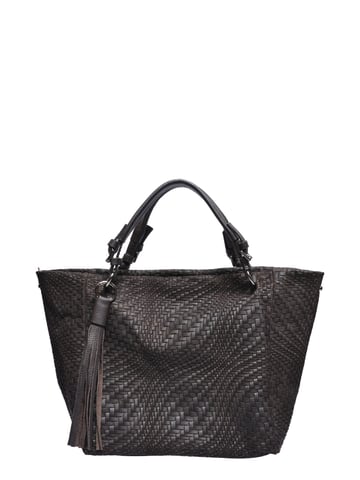 Roberta M Two-Tone Cowhide Leather Bag