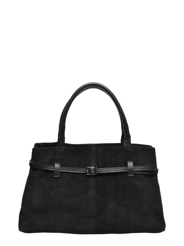 Roberta M Black Cowhide Leather Bag
