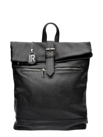 Isabella Rhea Black Cowhide Leather Bag