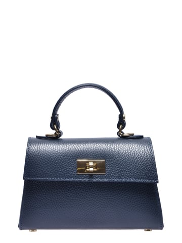 Isabella Rhea Blue Cowhide Leather Bag