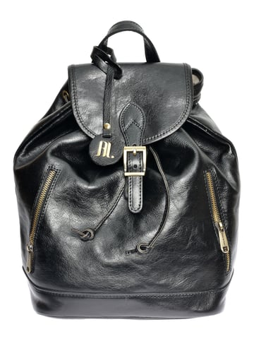 Anna Luchini Black Cowhide Leather Bag