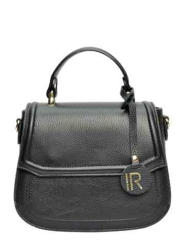 Isabella Rhea Black Cowhide Leather Bag