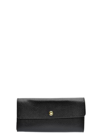 Isabella Rhea Black Cowhide Leather Wallet