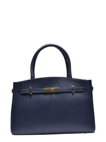 Isabella Rhea Blue Cowhide Leather Bag