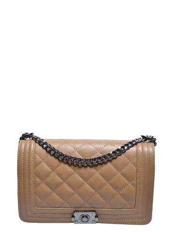 Anna Luchini Beige Cowhide Leather Bag