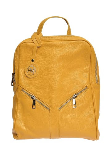 Roberta M Mustard Cowhide Leather Bag