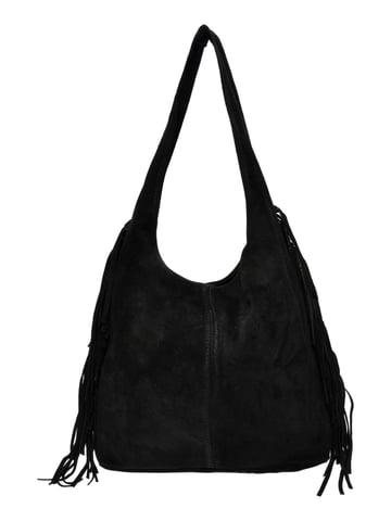 Isabella Rhea Black Cowhide Leather Bag