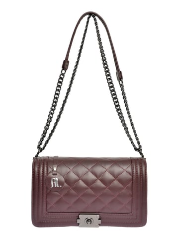 Anna Luchini Wine-coloured Cowhide Leather Bag