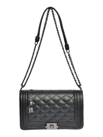 Anna Luchini Black Cowhide Leather Bag