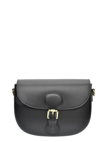 Isabella Rhea Black Cowhide Leather Bag