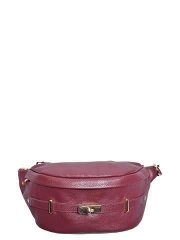 Anna Luchini Burgundy Calf Leather Bag