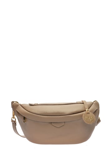 Roberta M Beige Cowhide Leather Bum Bag