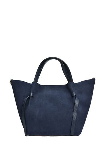 Isabella Rhea Blue Cowhide Leather Bag