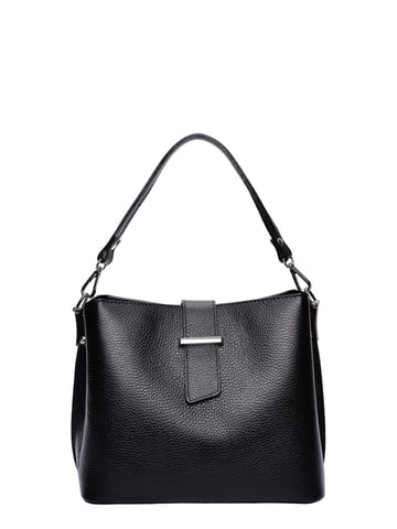 Isabella Rhea Black Cowhide Leather Bag