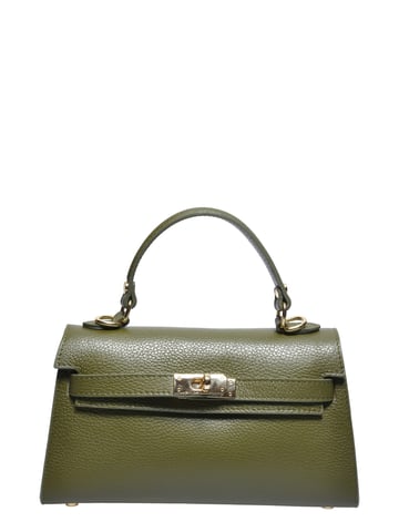 Anna Luchini Khaki Cowhide Leather Bag