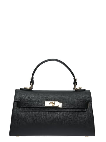 Anna Luchini Black Cowhide Leather Bag