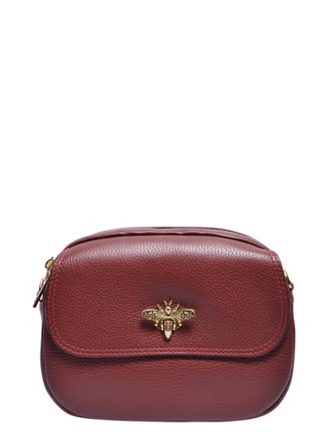 Roberta M Wine-Coloured Cowhide Leather Bag