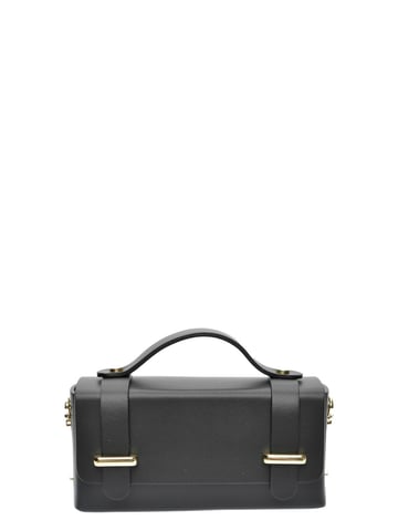Isabella Rhea Black Cowhide Leather Bag