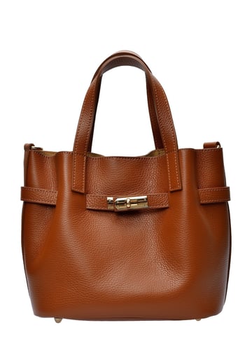 Isabella Rhea COGNAC cowhide leather bag