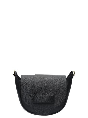 Anna Luchini Black Cowhide Leather Bag