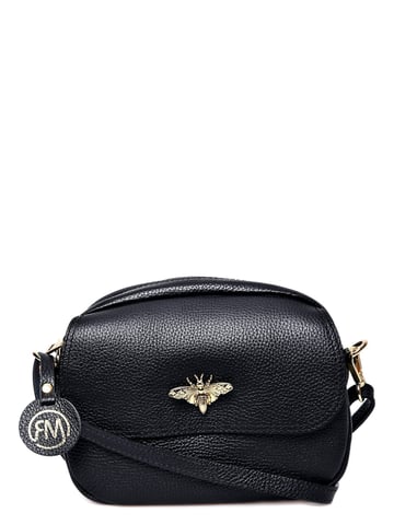 Roberta M Black Cowhide Leather Bag