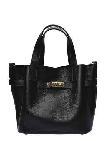 Isabella Rhea Black Cowhide Leather Bag