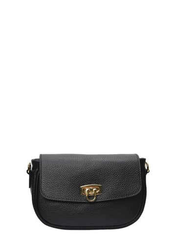 Isabella Rhea Black Cowhide Leather Bag