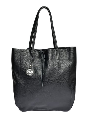 Roberta M Black Cowhide Leather Bag