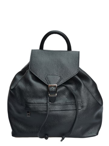Isabella Rhea Black Cowhide Leather Bag