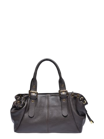 Anna Luchini Chestnut Brown Cowhide Leather Bag