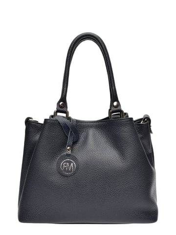 Roberta M Blue Cowhide Leather Bag