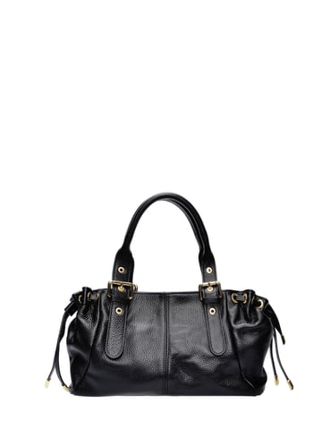Anna Luchini Black Cowhide Leather Bag