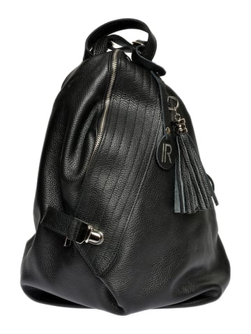Isabella Rhea Black Cowhide Leather Bag