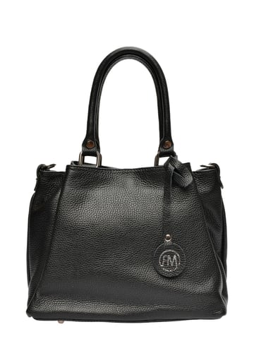 Roberta M Black Cowhide Leather Bag