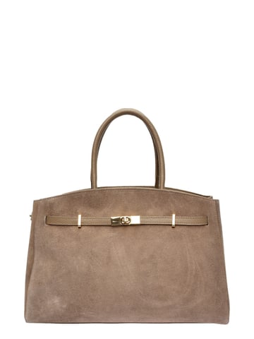 Isabella Rhea Beige Cowhide Leather Bag