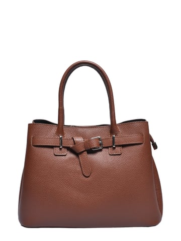 Anna Luchini Chestnut Brown Cowhide Leather Bag