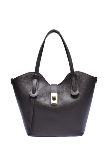 Isabella Rhea Chestnut Brown Cowhide Leather Bag