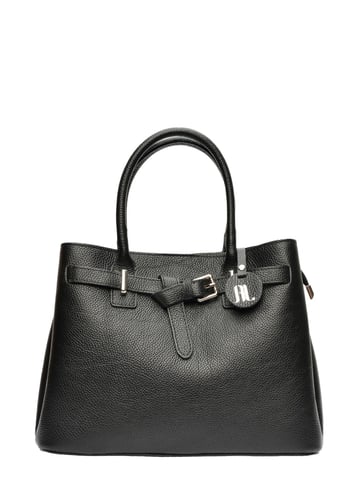 Anna Luchini Black Cowhide Leather Bag
