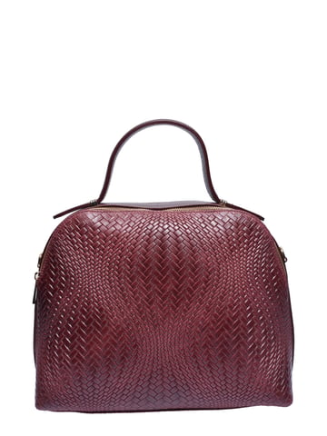 Isabella Rhea Burgundy Cowhide Leather Bag
