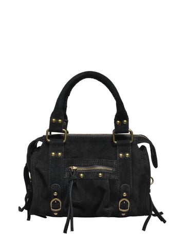 Luisa Vannini Black Cowhide Leather Bag