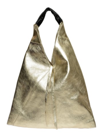 Isabella Rhea Gold Cowhide Leather Bag
