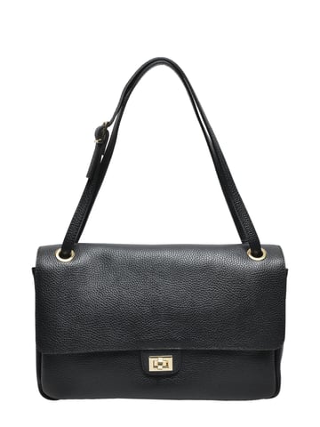 Luisa Vannini Black Cowhide Leather Bag