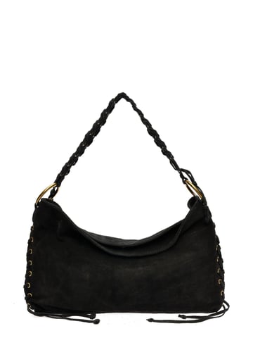 Anna Luchini Black Cowhide Leather Bag