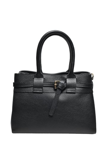 Luisa Vannini Black Cowhide Leather Bag